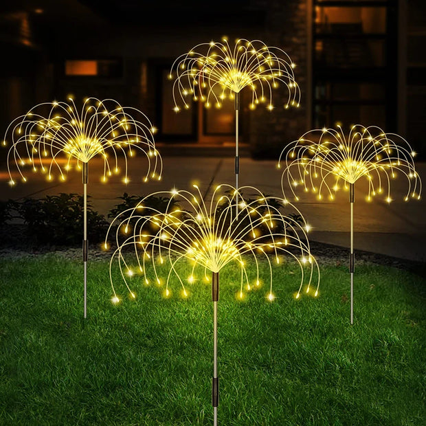 Waterproof Solar Garden Fireworks Lamp