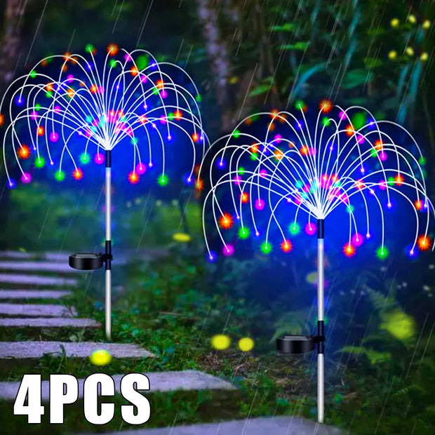 Waterproof Solar Garden Fireworks Lamp